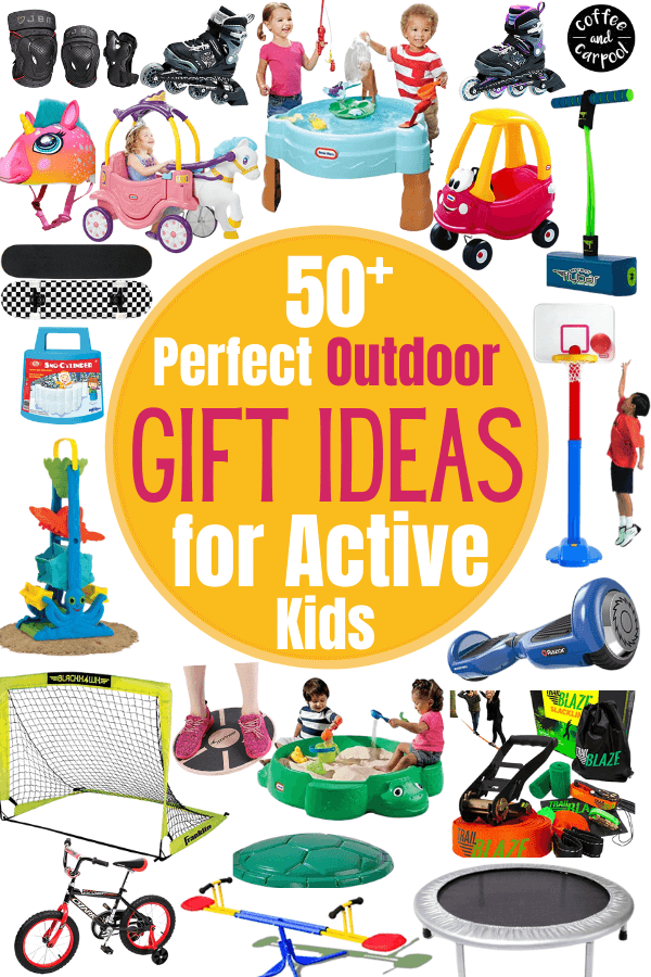 Holiday gifts for kids to encourage kids to be more active outside #getactive #getkidsactive #getkidsoutside #coffeeandcarpool #holidaygiftguides #holidaygifts #giftsforkids #holiday #coffeeandcarpool