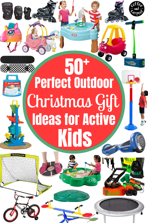 Holiday gifts for kids to encourage kids to be more active outside #getactive #getkidsactive #getkidsoutside #coffeeandcarpool #holidaygiftguides #holidaygifts #giftsforkids #holiday #coffeeandcarpool