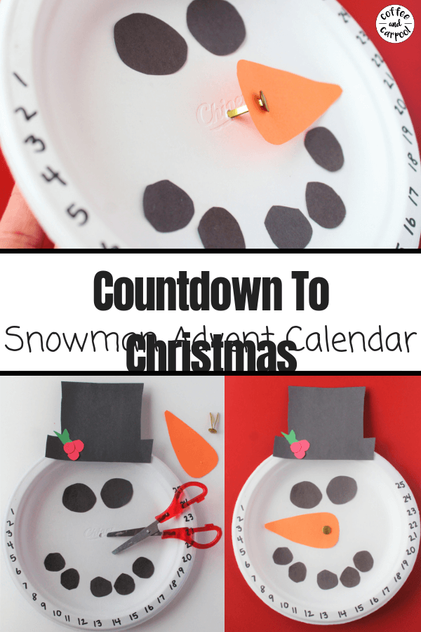 Countdown to Christmas snowman advent calendar #christmascountdown #christmasadvent