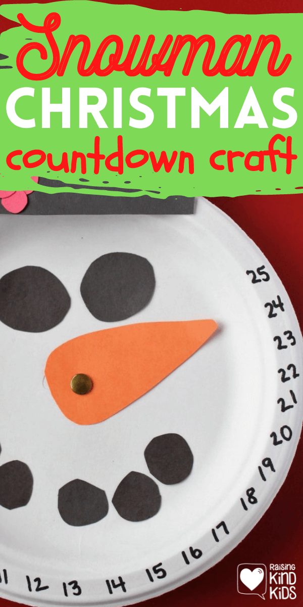 Countdown to Christmas with this advent calendar so kids know how many days are left until Santa comes. And kids can make this Christmas craft themselves as a Christmas activity. #Christmas #Christmasforkids #Christmascountdown #snowmancraft #snowman #Christmasactivitesforkids #Christmascrafts #Christmascraftsforkids #Christmasadventcalendar #homemadeadventcalendar #coffeeandcarpool