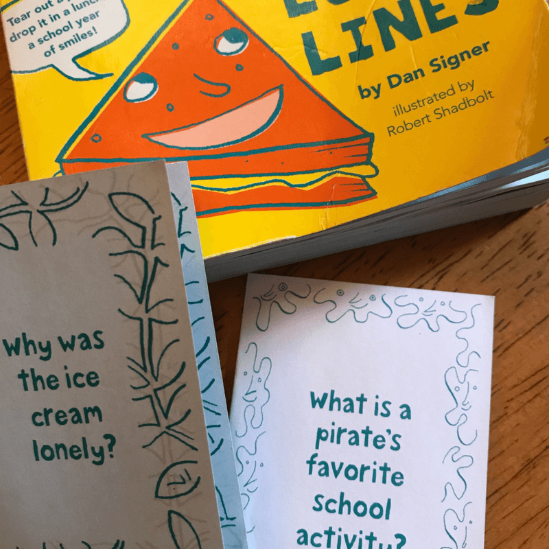 Lunch lines, corny jokes for kids lunches