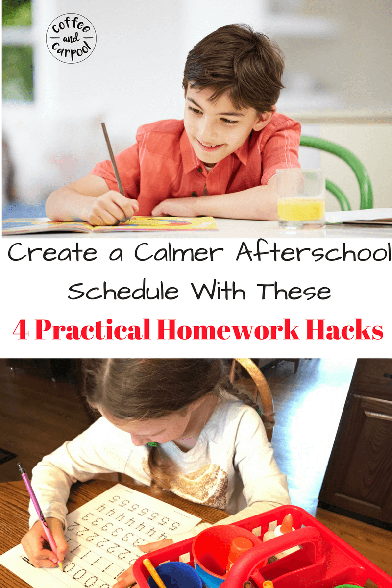 Do you need homework help for your kids? Do you want a more peaceful, calming afternoon and afterschool routine? Try these 4 practical tips at www.coffeeandcarpool.com