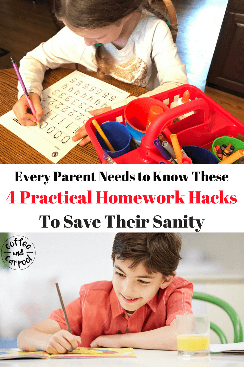 Is your child struggling afterschool to finish their homework without a fight? Get the homework help you need with these mom hacks from www.coffeeandcarpool.com