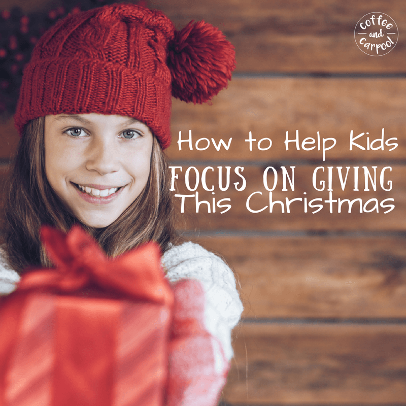 Want to focus more on the spirit of giving this Christmas by starting this new holiday tradition with your kids. www.coffeeandcarpool.com #focusongiving #christmasgiving #generouskids