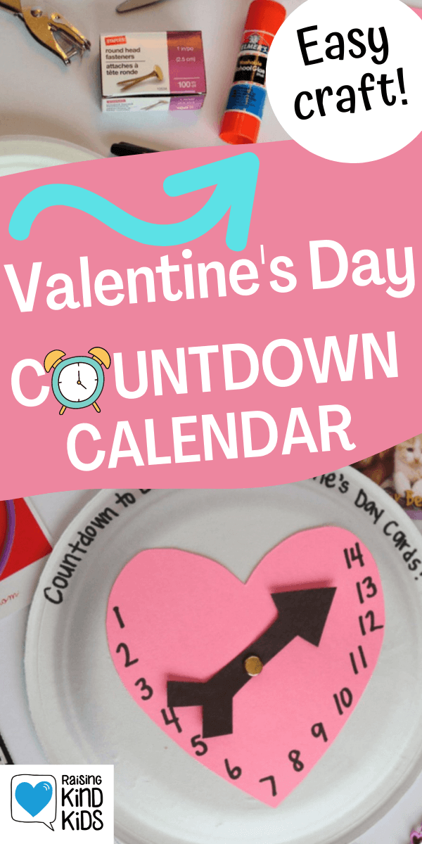 Valentine's Day Countdown Clock to help get kids excited for Valentine's Day #valentinesday
