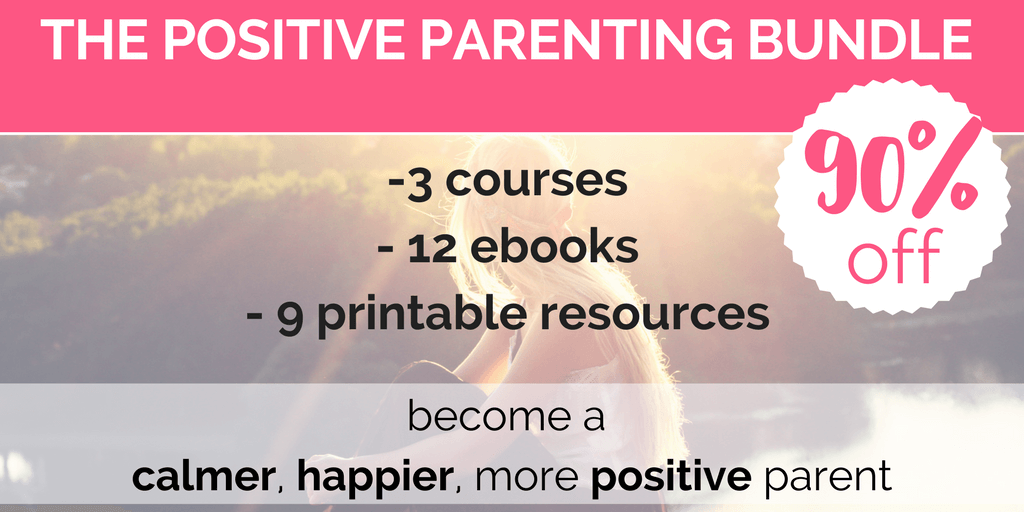 Positive Parenting Bundle with parenting advice to be a more peaceful parent #positiveparenting #peacefulparenting #parentingadvice