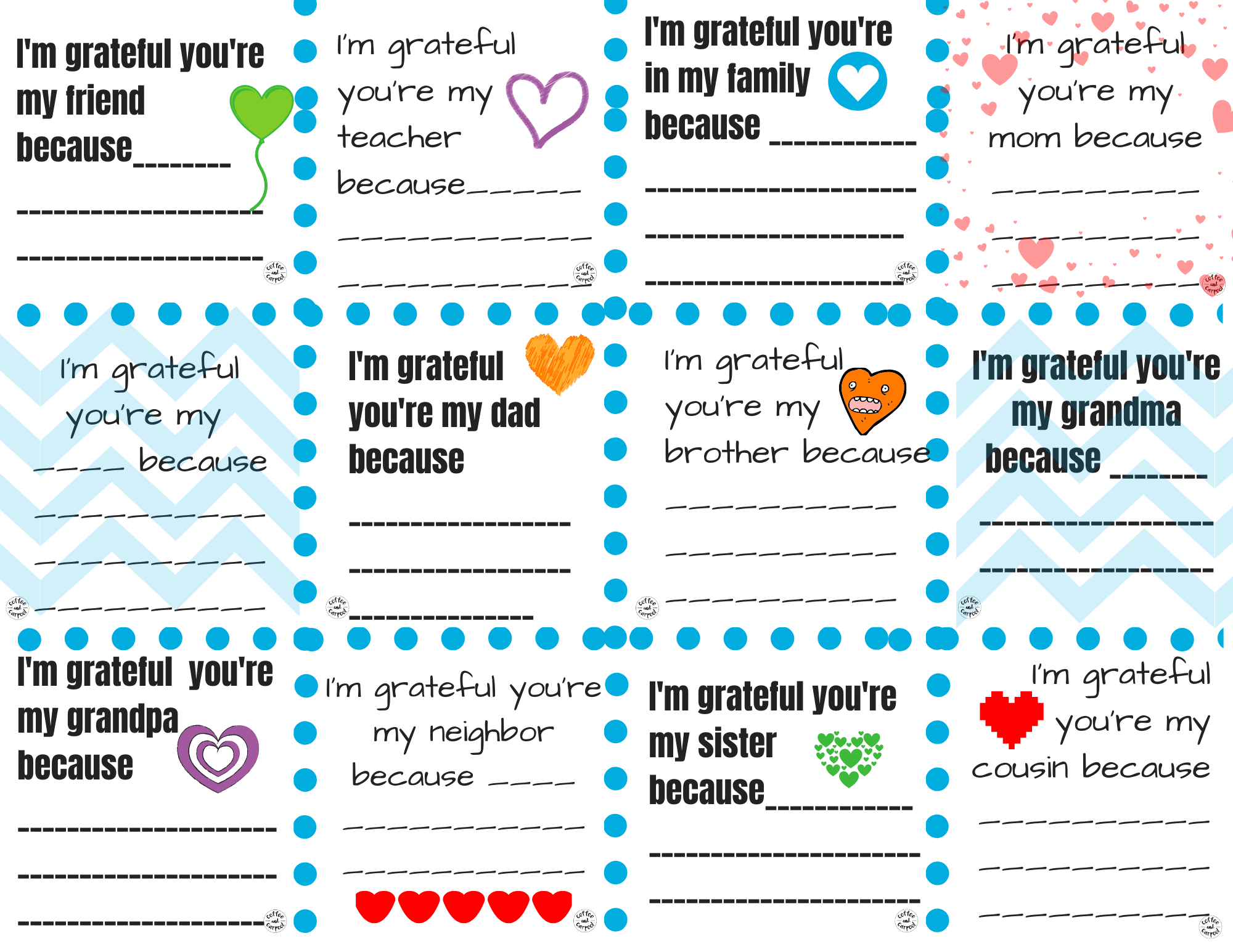 Gratitude notes to help kids tell the people in their lives they appreciate them. It's a great kindness activity for kids. #gratitude #kindnessactivitiesforkids #appreciation #gratitudeactivities