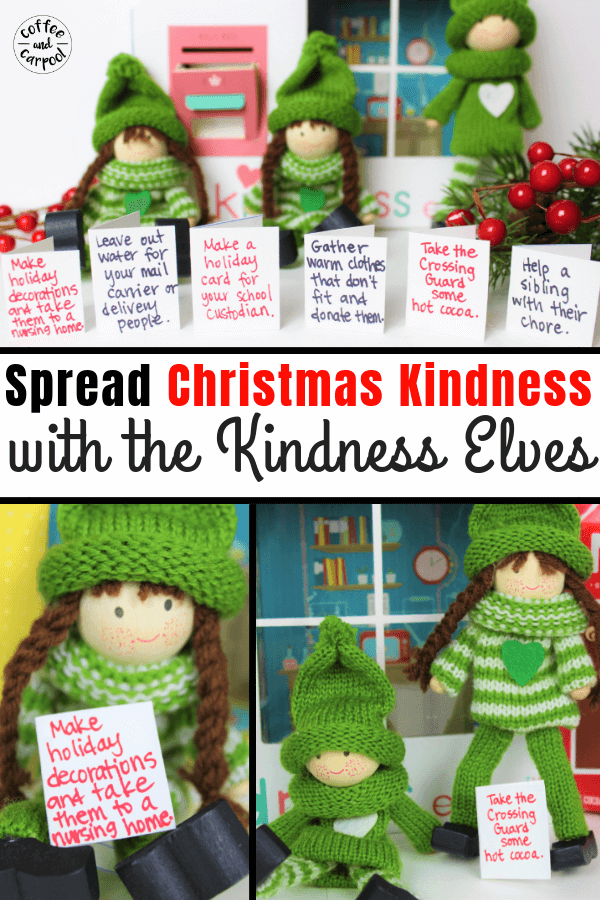 Spread the Christmas spirit and joy with the Kindness Elves at Christmas #kindnesselves #kindkids #christmastraditions #coffeeandcarpool 