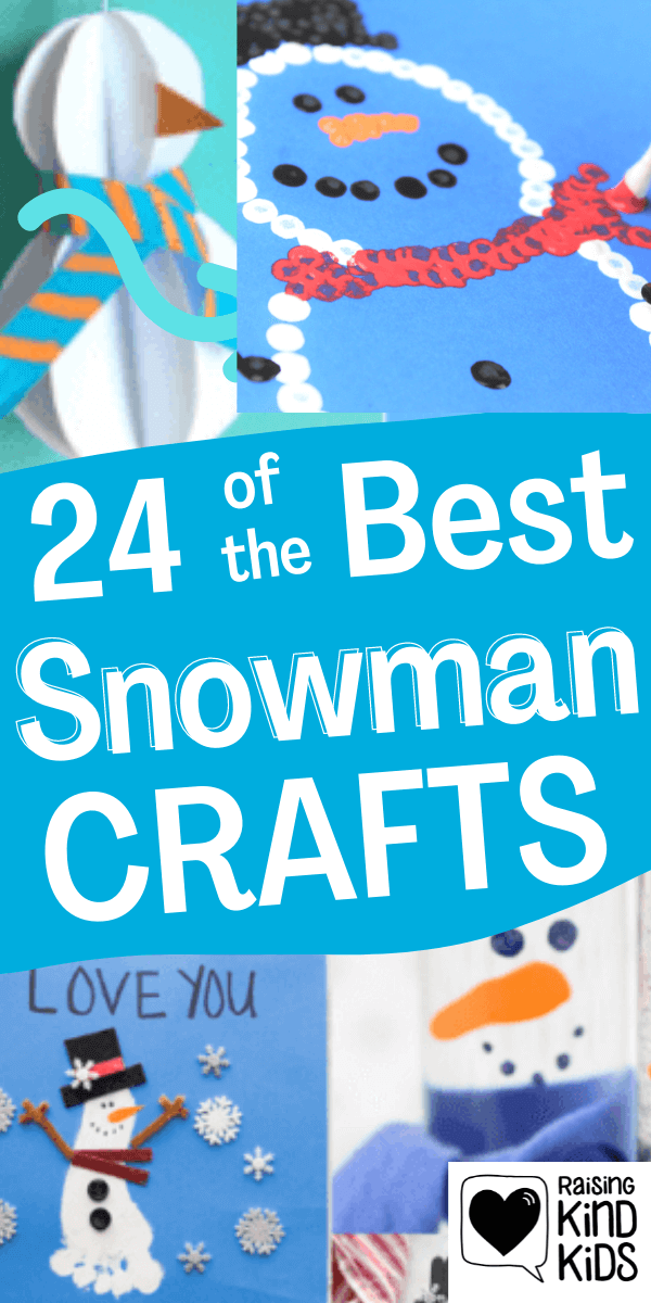 These are 24 of the Best snowmen crafts for kids and are perfect for winter activities when it's too cold to go outside and make actual snowmen #winteractivities #wintercrafts #snowmen #snowman #snowmancrafts #snowmencrafts #winteractivitiesforkids #wintercraftsforkids #coffeeandcarpool