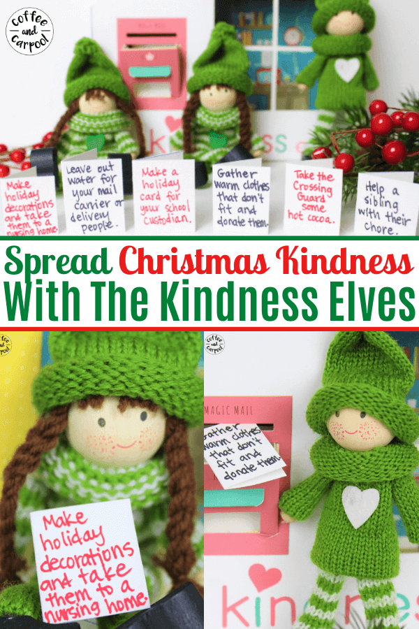 Spread the Christmas spirit and joy with the Kindness Elves at Christmas #kindnesselves #kindkids #christmastraditions #coffeeandcarpool 