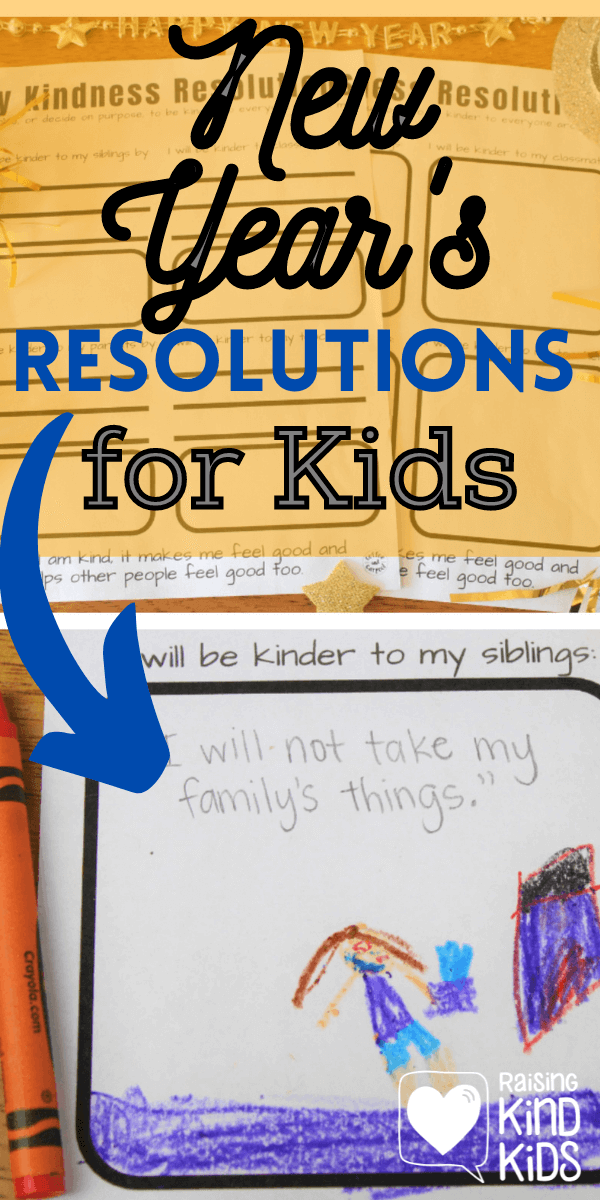 New Years Resolutions for kids to be kinder this year #kidsresolutions #newyearseve #nyekids #coffeeandcarpool