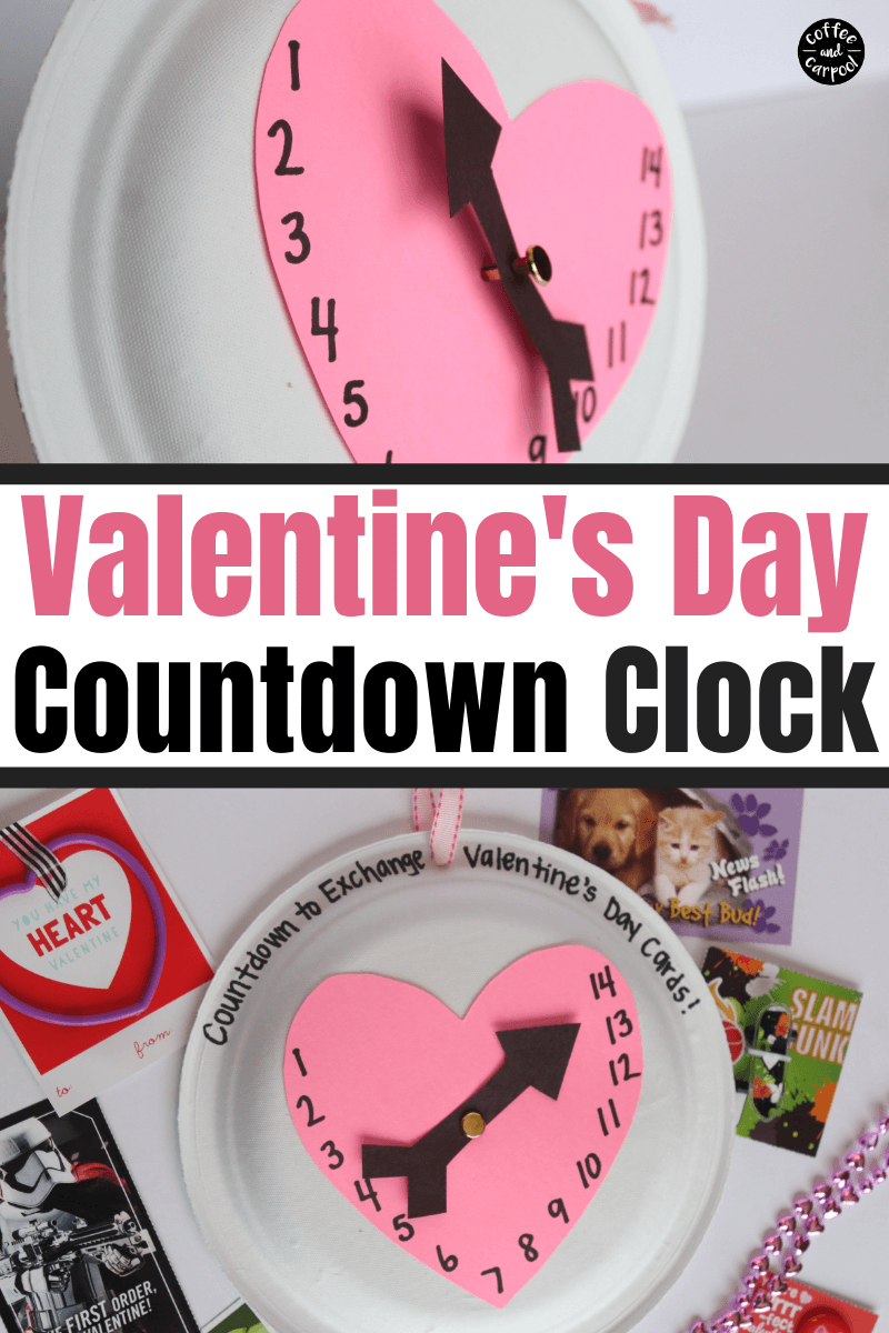 Valentine's Day Countdown Craft to get kids excited about Valentine's Day #valentinesday #valentinesdaycraft #valentinesdayidea