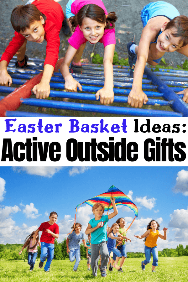 Best Easter Basket Ideas for kids who need to get outside and play outside more. Let the Easter Bunny bring toys that inspire kids to play outside more even in the snow weather. Get your kids more active this spring with these active gifts. #easter #eastergifts #easterbasketideas #activegifts #getoutside #playoutside #giftguides #giftideas