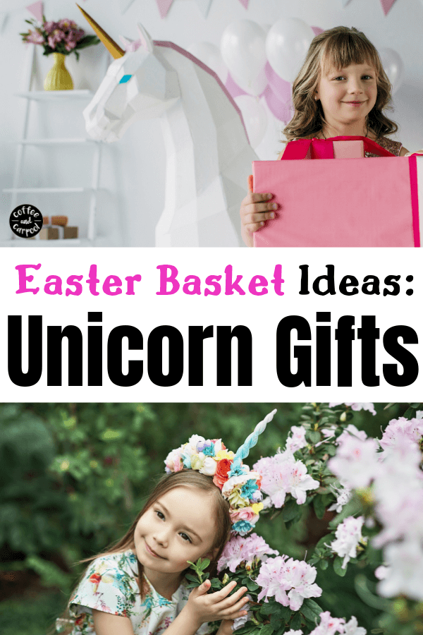 Great Easter Basket ideas for kids who love all things unicorns: unicorn earrings, unicorn books, unicorn accessories, unicorn crafts. Let the Easter Bunny hide these unicorn gift ideas #unicorns #unicorngifts #easterbasket #easterbasketideas 
