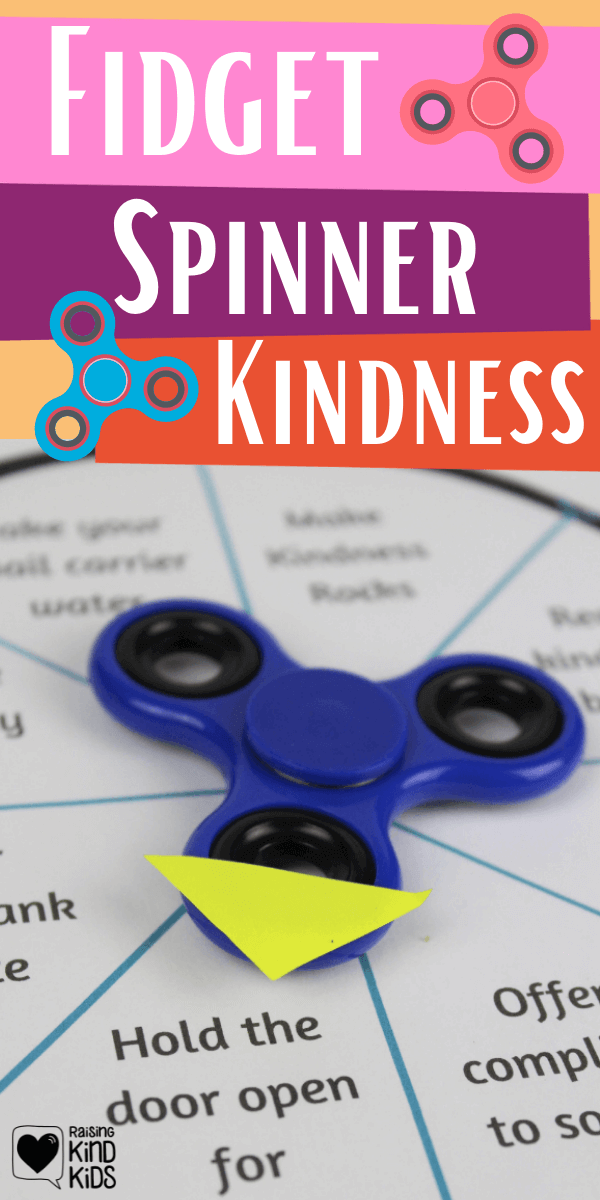 Fidget spinner activity to help spread kindness with our kids. Give your kids ideas to volunteer and ideas to share kindness. #fidgetspinner #volunteeractivities #kindnessactivities #coffeeandcarpool #