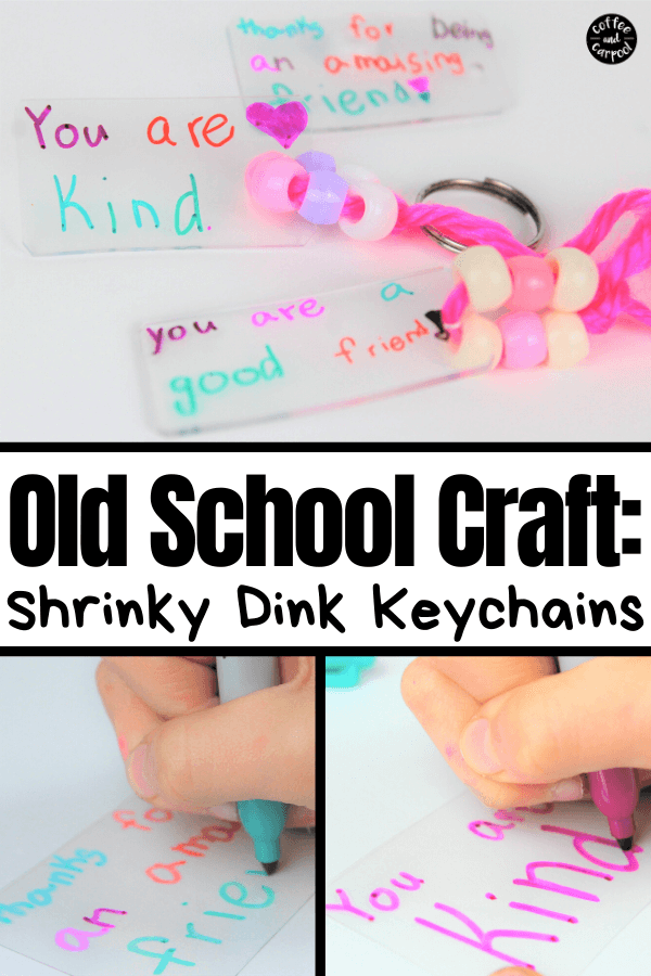 Make friendship gifts that are meaningful and perfect to give as gifts to friends. These friendship gifts for kids friends are fun because they're shrinky dink keychains. #shrinkydink #crafts #diygifts #diycrafts #friendship #friendshipgifts 