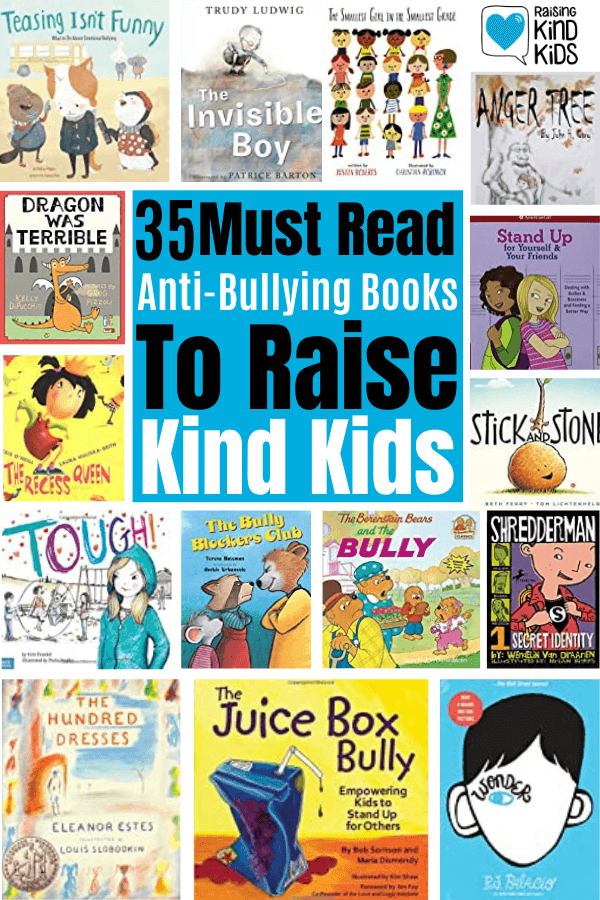 These anti-bullying books are perfect for bullying prevention and for talking about bullies. Comes with bullying prevention discussion starters #freeprintables #bullying #bullyprevention #antibullying #booklists #kindkids #raisingkindkids #coffeeandcarpool