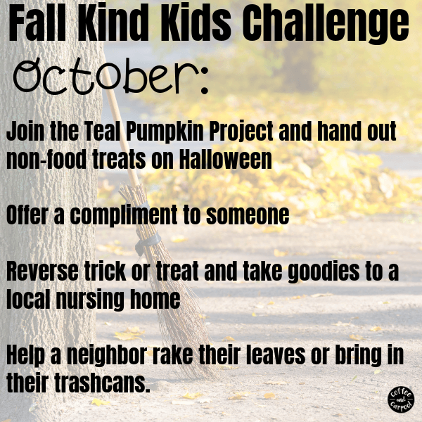 Fall activities for kids wouldn't be complete without a kindness activity...these fall kindness activities are perfect for September, October and November to encourage more kindness. #kindness #kindnessactivities #parenting #kindnesschallenge #kindkids #parenting101 #fallactivities 