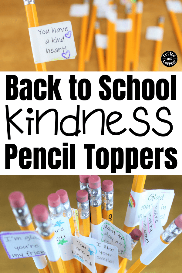 These back to school crafts are perfect as kindness activities for kids to encourage kindness. These are great kindness crafts for school and kindness crafts for kids. #spreadkindness #kindenss #backtoschool #backtoschoolcrafts #kindnesscrafts #coffeeandcarpool