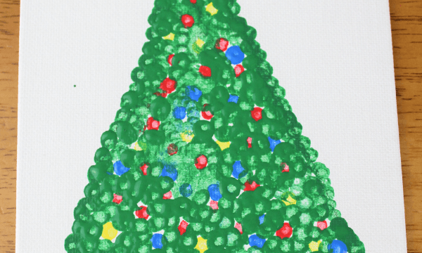 Christmas tree pointillism