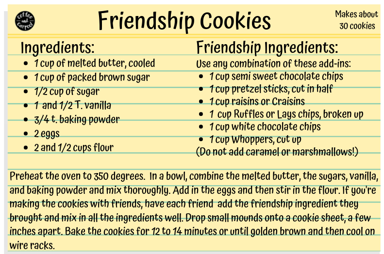 Friendship Cookies recipe to make with friends 