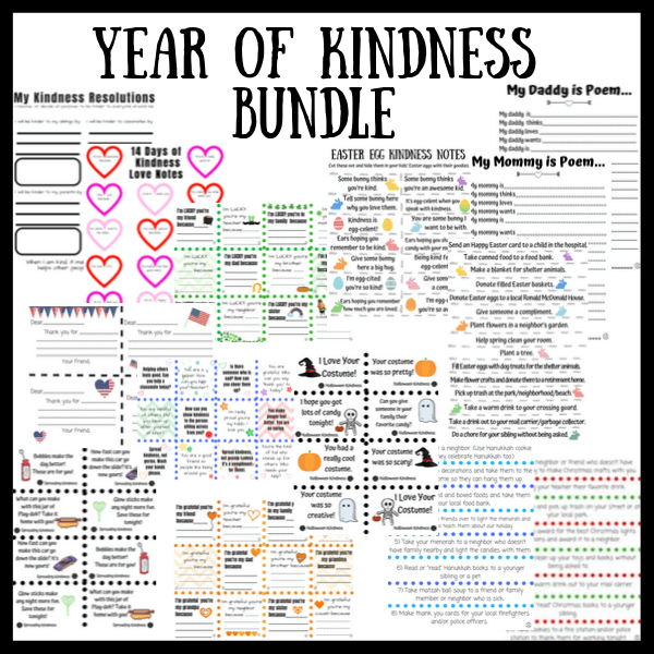 Year of Kindness Bundle with 14 printables