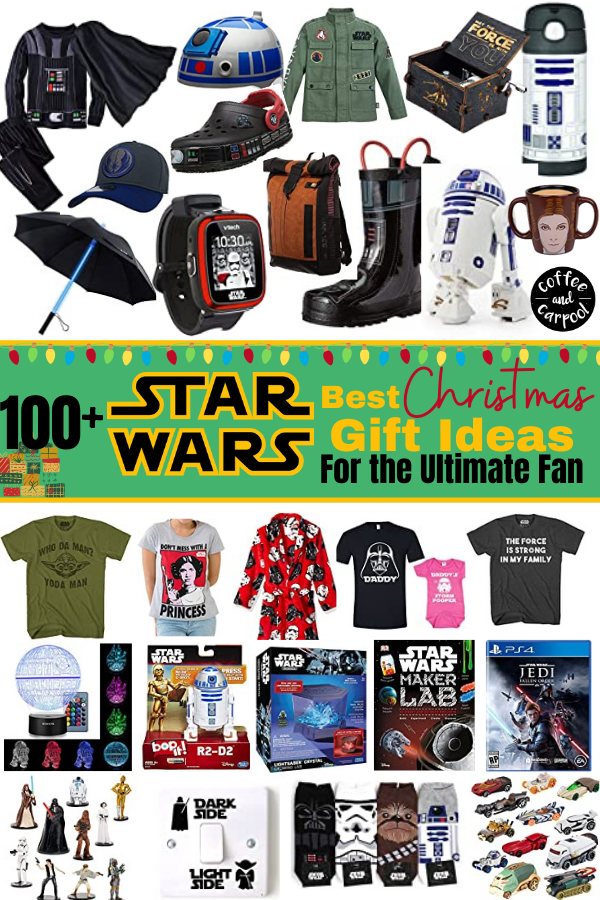 100 of the best Star Wars gifts for the ultimate Star Wars fans and Jedi fighters... including Star Wars books, Star Wars toys and games, Star Wars clothes and Star Wars costumes #Starwars #starwarsgifts #starwarsgiftguide #christmasgifts #Christmasgiftguides #darthvadergifts #jedigifts #giftguides