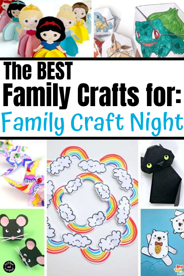 Family time ideas are definitely needed right now...and craft night is a great way to connect families. These craft night ideas are a great way for families to bond, connect and have fun together #craftnight #familynight #familytime #familytimeideas #familycraftnight #familycrafts