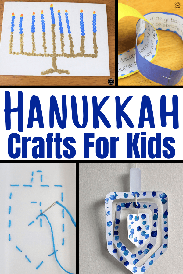 Hanukkah crafts for kids are a fun way for families and kids to celebrate Hanukkah each December. #Hanukkah #Chanukkah #Hanukkahcraftsforkids #Hanukkahactivitiesforkids #Hanukkahcraftideas #coffeeandcarpool #judaicacrafts 