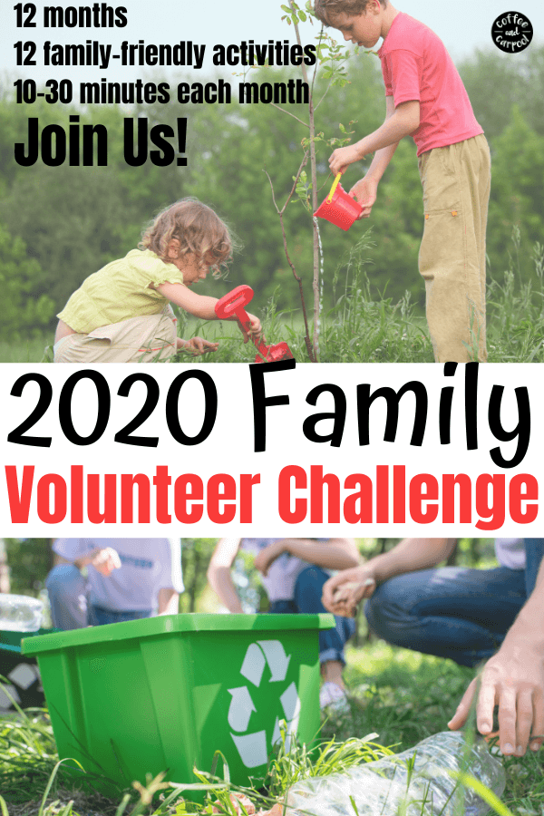 Join our 2020 Family Volunteer Challenge as each month we teach our kids the art and the heart of giving back, donating, volunteering, and community service. It doesn't matter what you call your donations or your volunteering. It's teaching them to give to others because kindness matters. These are 12 kindness activities for kids #kindnessmatters #volunteer #communityservice #giveback #donating #kidvolunteer #tikkunolam #tzedakah #