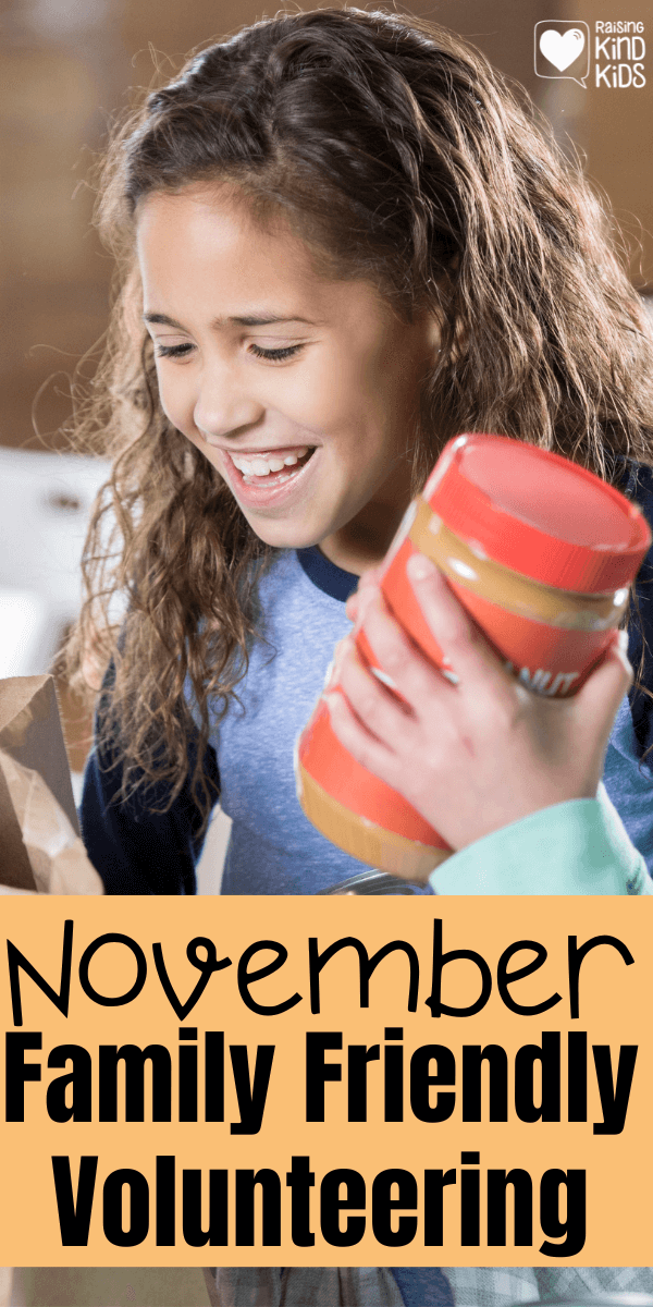 Spread kindness as a family through this Family Volunteer Challenge for November by gathering items for "blessing bags" to donate them to people who need them. 