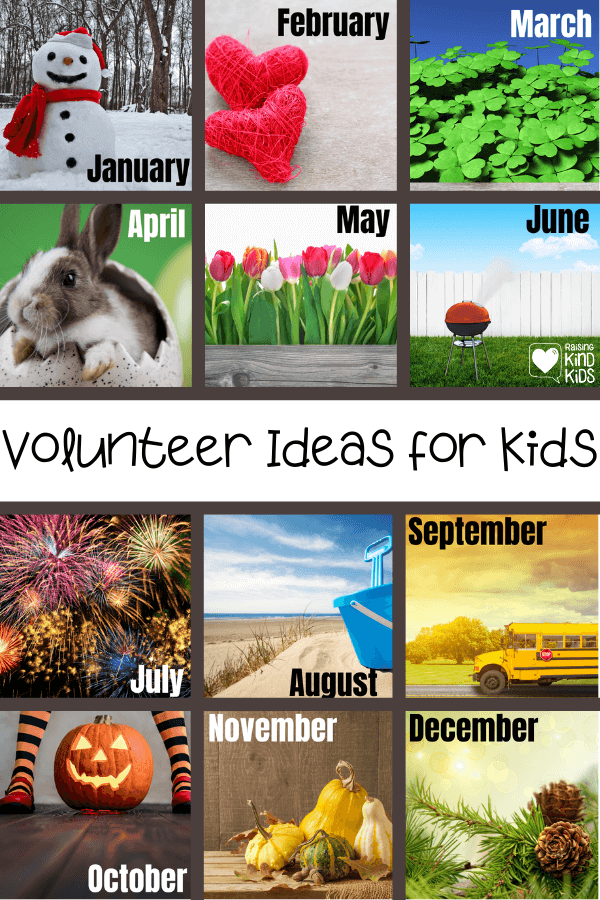 This contains an image of: Monthly Family-Friendly Volunteer Ideas for Kids