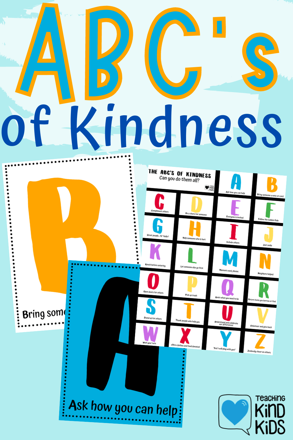 These ABCs of Kindness are the perfect addition to your sel curriculum and character education because they give you 26 different ways to show kindness to others. These eposters that can also be made into individual books for students.