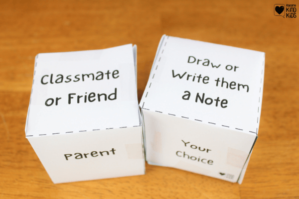 These kindness dice will encourage kids to speak and act with kindness more often and turn kindness into a habit.