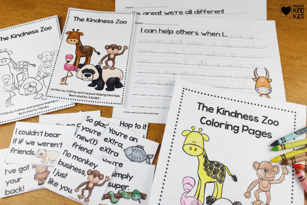Use this Kindenss Zoo to teach sel curriculum and 26 ways to speak and act with kindness. It's a great addition to an animal unit or letter of the week activities since each page focuses on a different letter of the alpahbet and a different zoo animal.