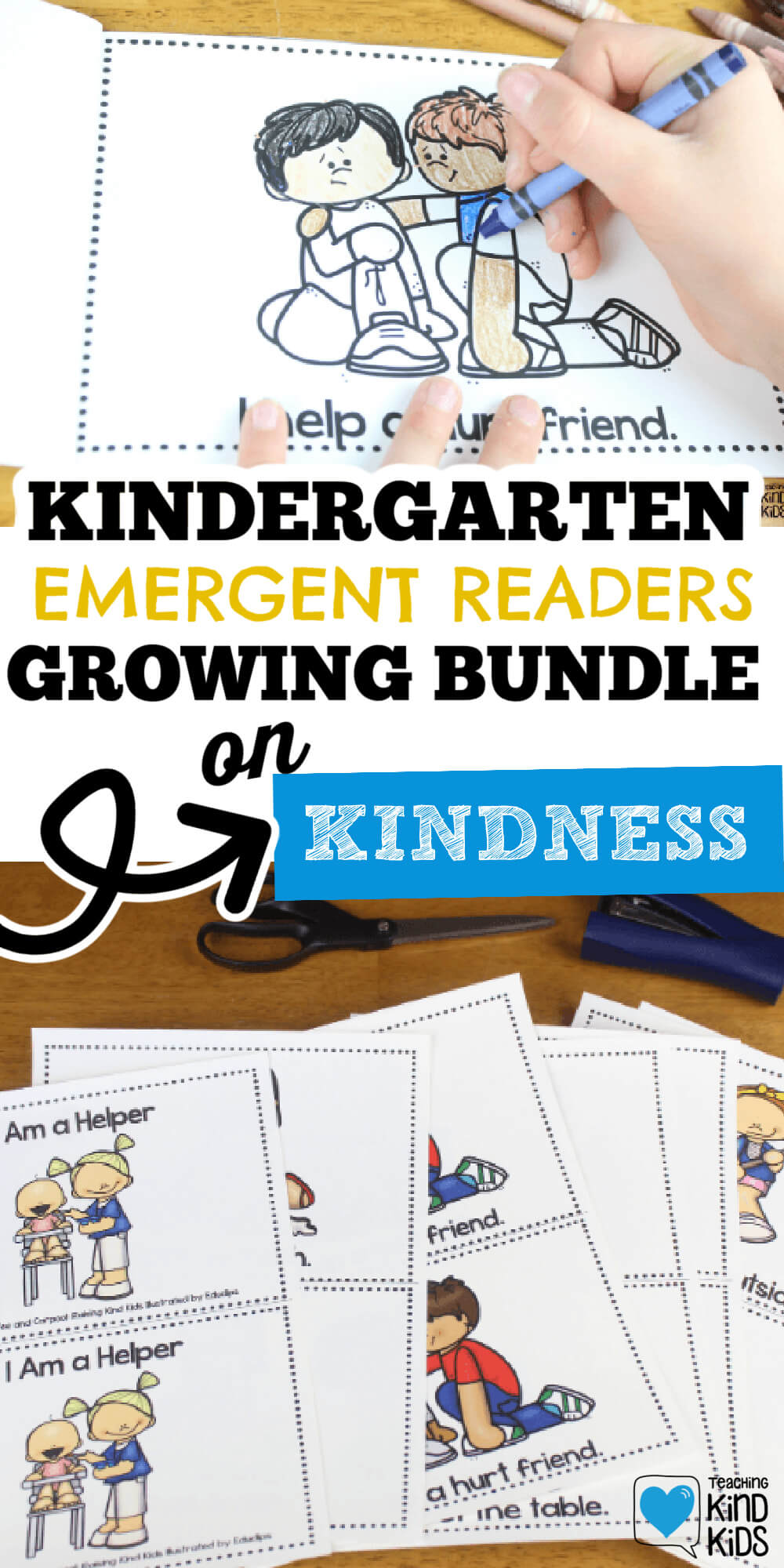 Use this kindergarten emergent readers set to help students with sel learning and character education.
