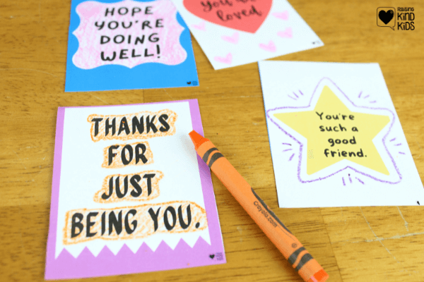 Use these kindness notecards to help kids act with kindness more often and share these kindness cards with others. 