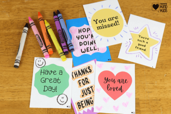 Use these kindness notecards to help kids act with kindness more often and share these kindness cards with others.
