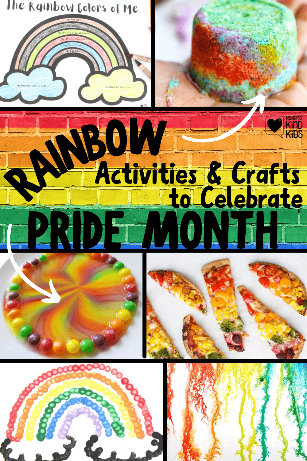 Use these rainbow activities and crafts to celebrate pride month and be an LGBTQ ally or use these rainbow crafts for anytime to celebrate the colors of the rainbow. 