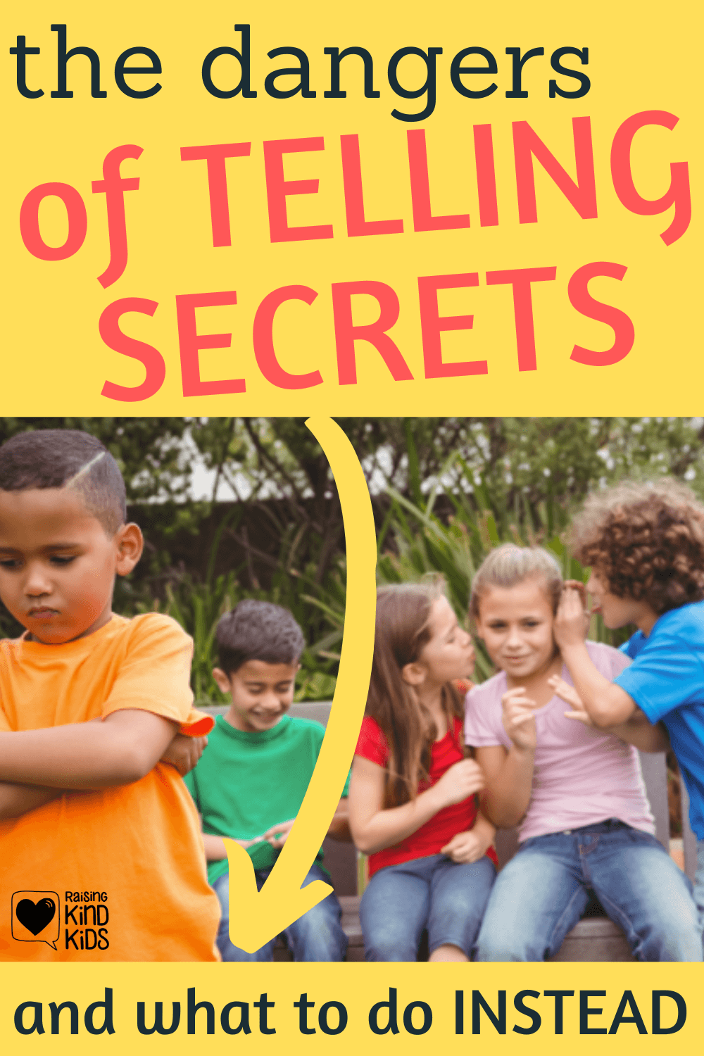 The dangers of telling secrets and the unkindness of telling secrets makes secrets a no go for us. Here's what to teach your kids instead so they can still share private information in a safe and thoughtful way.