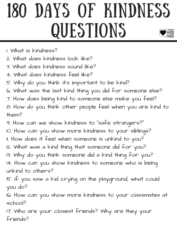 Kindness Activities: Question of the Day - Coffee and Carpool ...