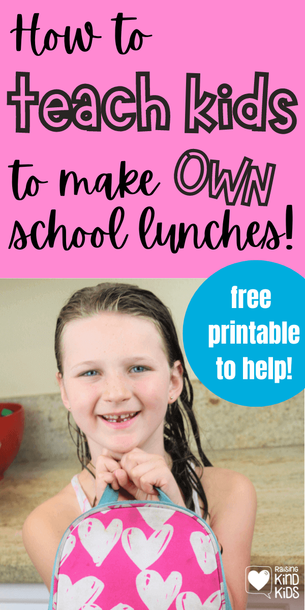 How to Teach your kids how to make their own school lunches with this free printable #freeprintable #backtoschoollunches #schoollunchtips #schoollunchideas #easyschoollunches #coffeeandcarpool