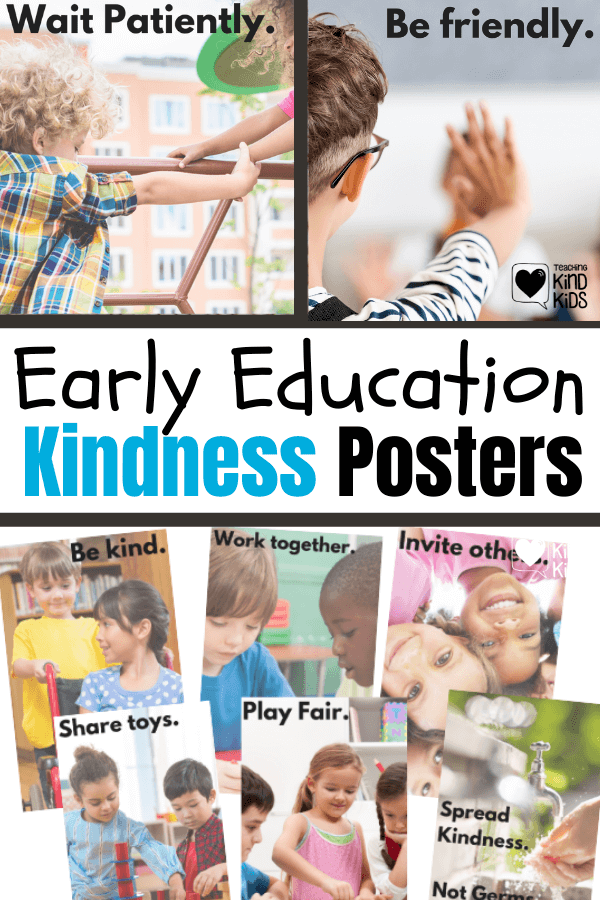 Use these early education kindness posters to help teach kindness and sel curriculum in our young classrooms.