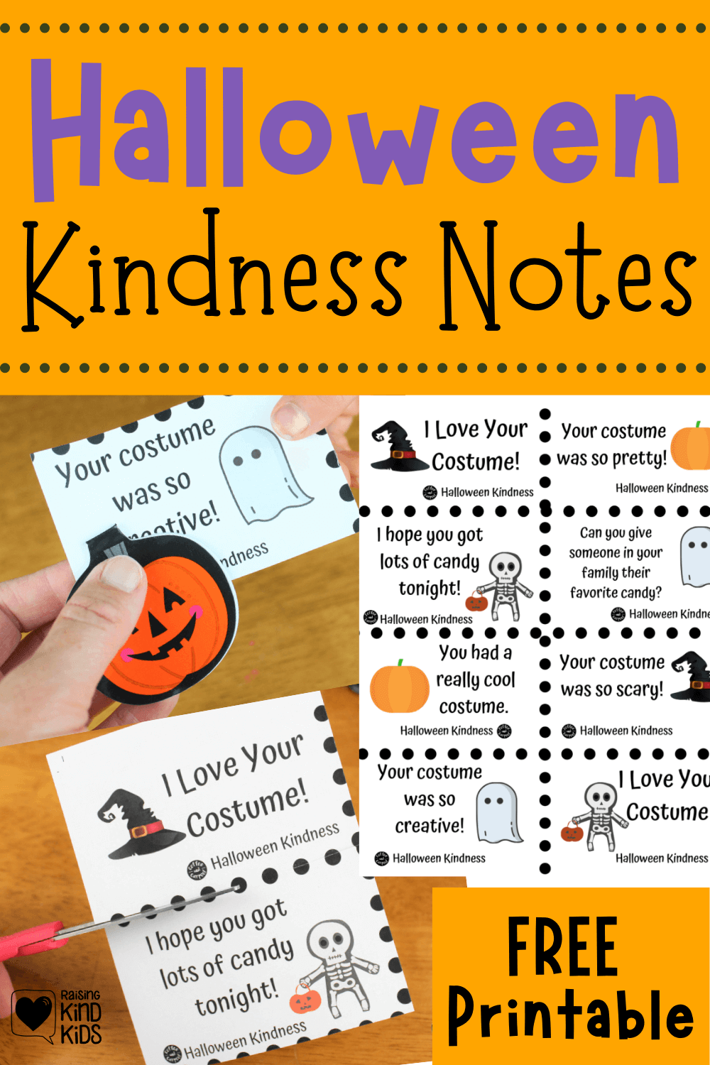 Halloween Kindness Notes to spread kindness this Halloween to trick or treaters. It's the perfect kindness activity for kids #kindness #kindnessactivities #kindkids #kindness #halloween #halloweenactivities
