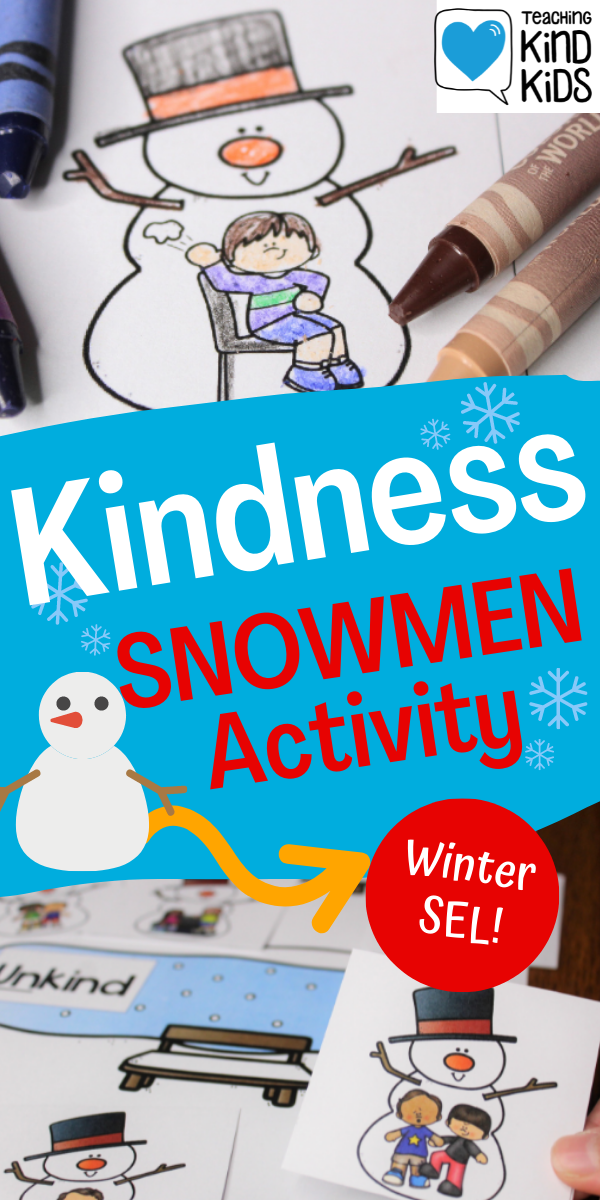 Use this kindness snowmen activity to teach sel curriculum and character education as a fun winter-themed center.