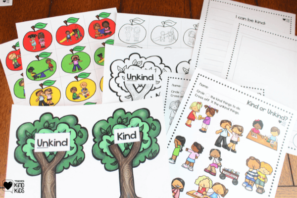Use this apple kindness kind or unkind sort activity to teach sel curriculum in a hands on and fun way, that's perfect for fall. 