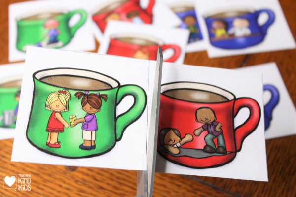 Use this kindness hot cocoa activity to help teach sel curriculum and character education....they're perfect for a winter themed center activity. 