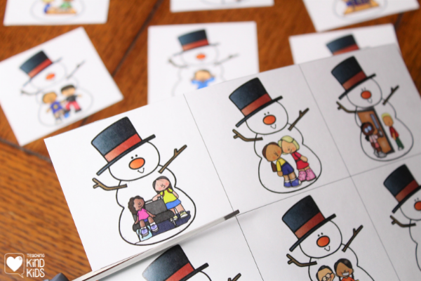 Use this kindness snowmen activity to teach sel curriculum and character education as a fun winter-themed center.