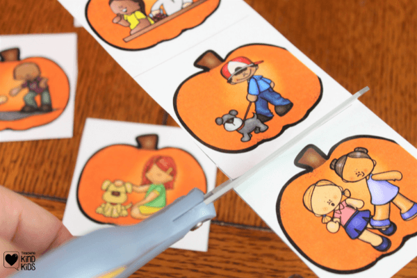 Use this kindness pumpkin hands-on sel activity to help kids determine what is kind and what is not.