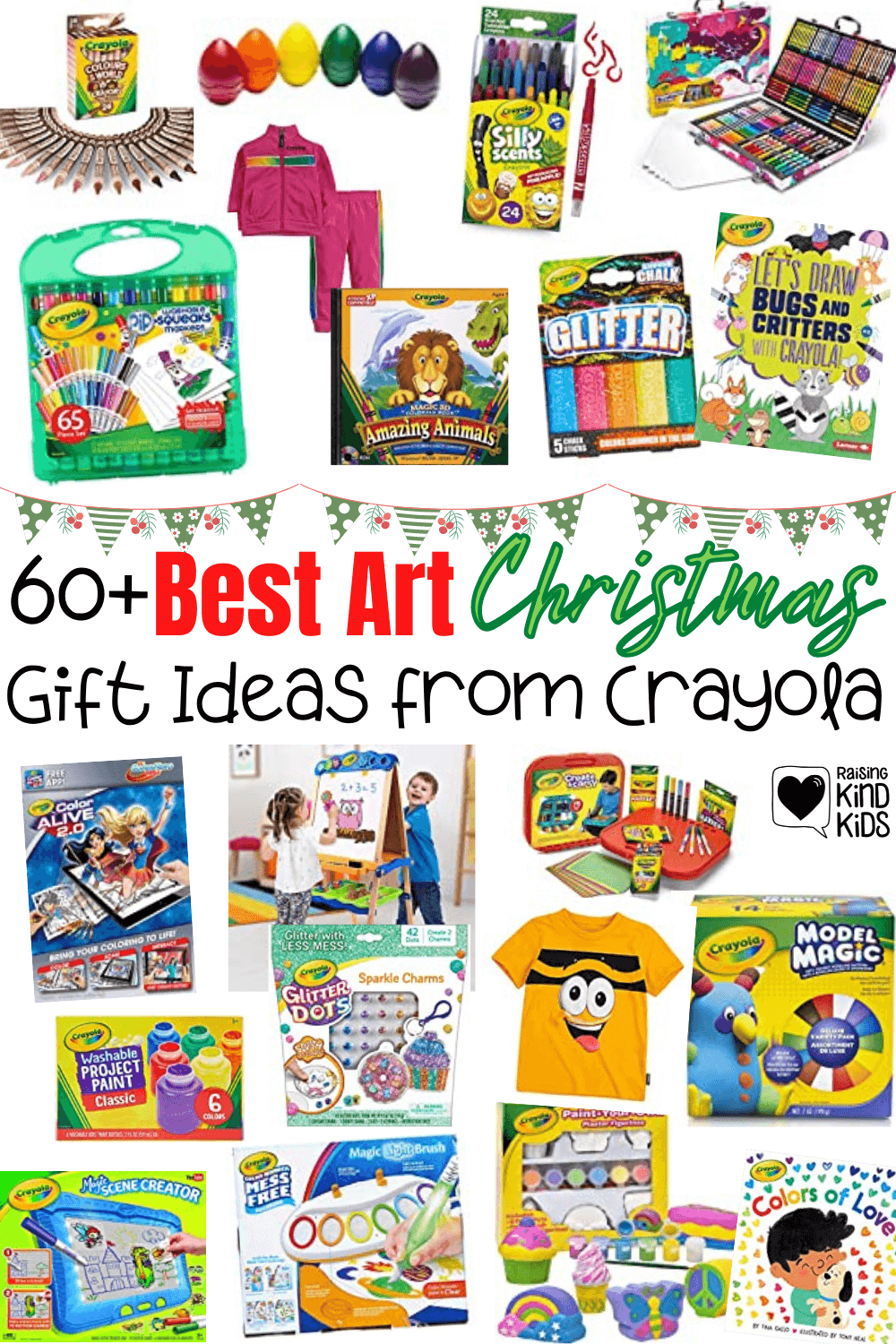 Use these 60+ art gifts for kids from Crayola that are perfect for artistic and creative kids or if you want to inspire kids to create more art.